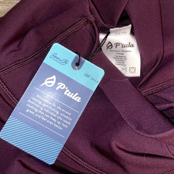 P'Tula Emily Leggings in Midnight Plum Size Xtra Small New With Tags - Picture 7 of 7